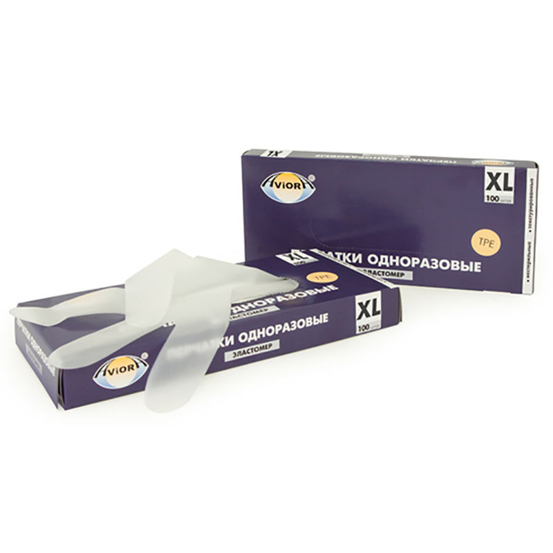 Перчатки эластомер размер Aviora размер XL 2.4 г 100 шт.