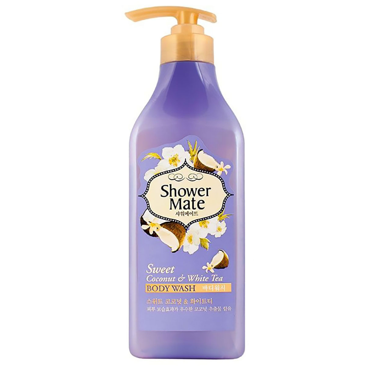 Гель для душа Kerasys Shower Mate Кокос и Белый чай 550 мл