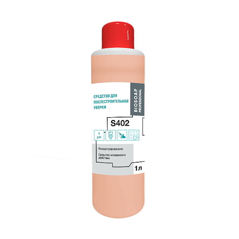 Средство моющее АИС Biosoap Professional S402 для послестроительной уборки 1 л 