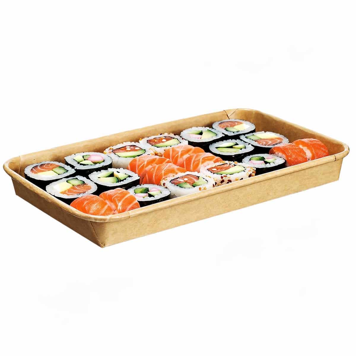 Контейнер бумажный Green Ant Sushi Box с крышкой 800 мл 221х138х45 мм 300 шт.