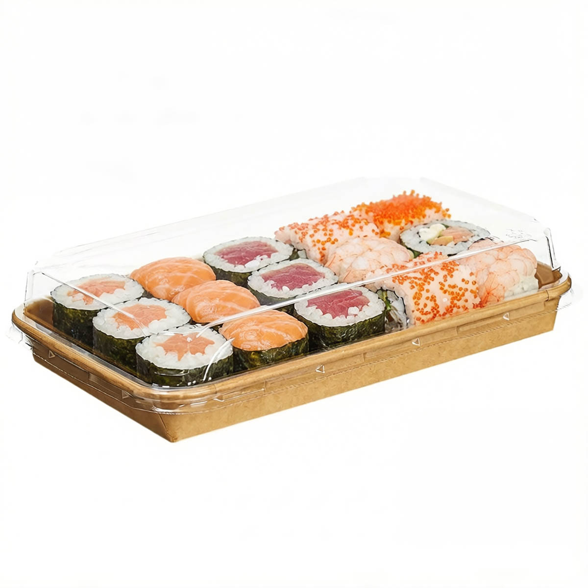 Контейнер бумажный Green Ant Sushi Box с крышкой 800 мл 221х138х45 мм 300 шт.