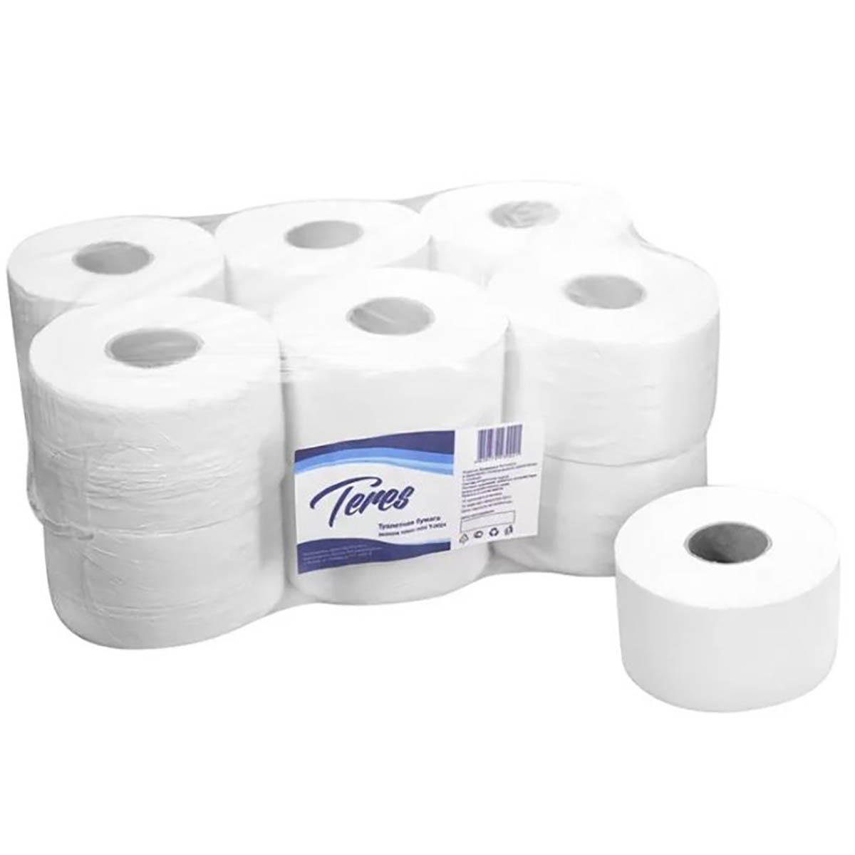 Туалетная бумага  Paper 2-х слойная 200 м белая 12 шт.