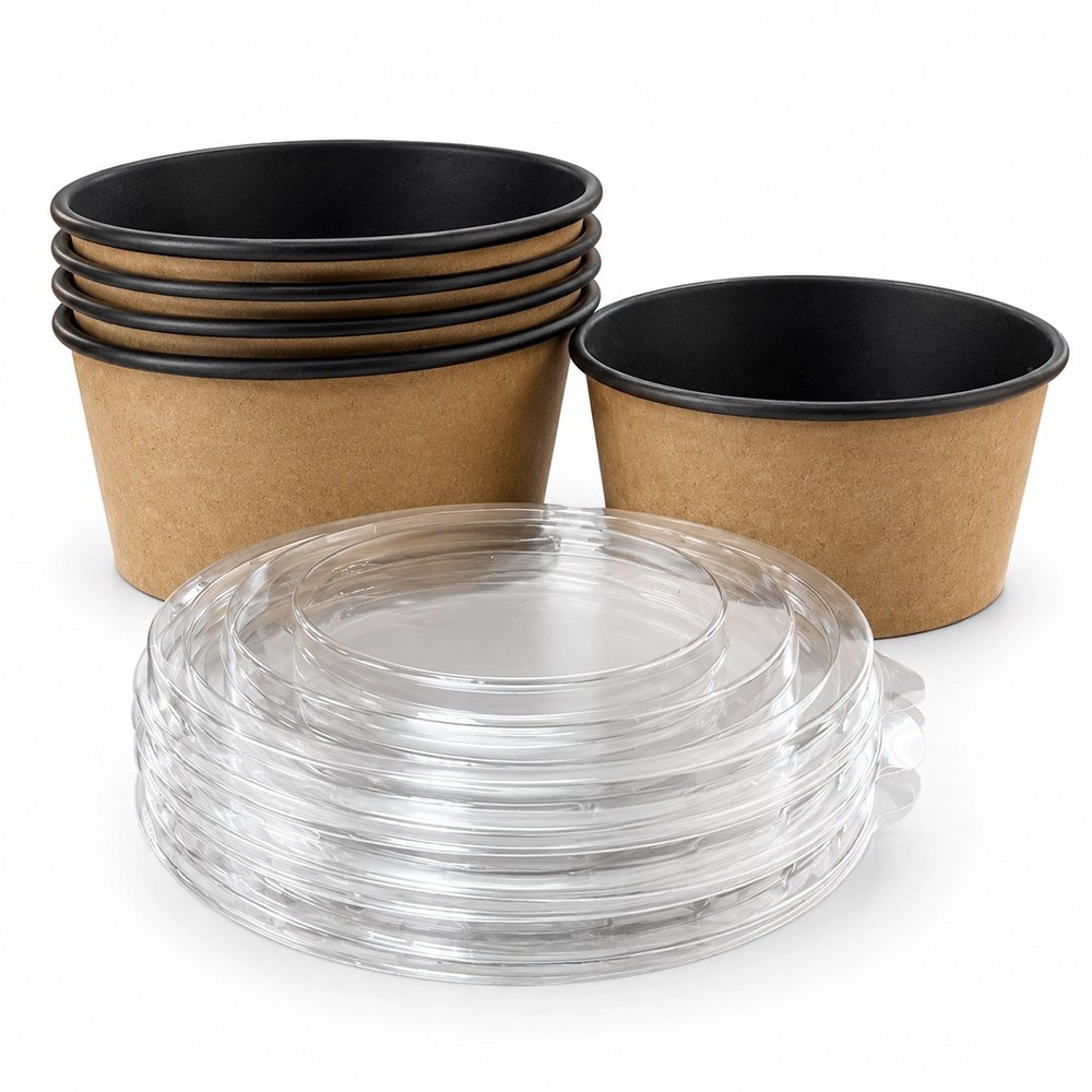 Салатник бумажный круглый Green Ant Round BlackWood 500 мл d150 мм 300 шт.