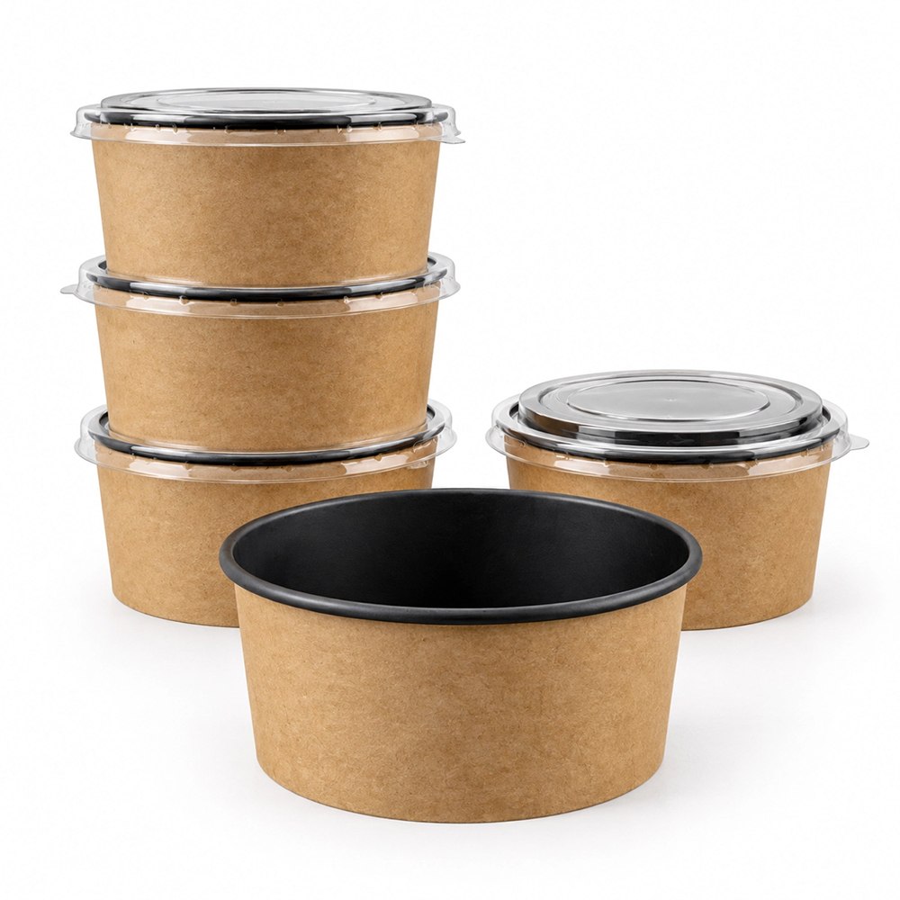 Салатник бумажный круглый Green Ant Round BlackWood 500 мл d150 мм 300 шт.