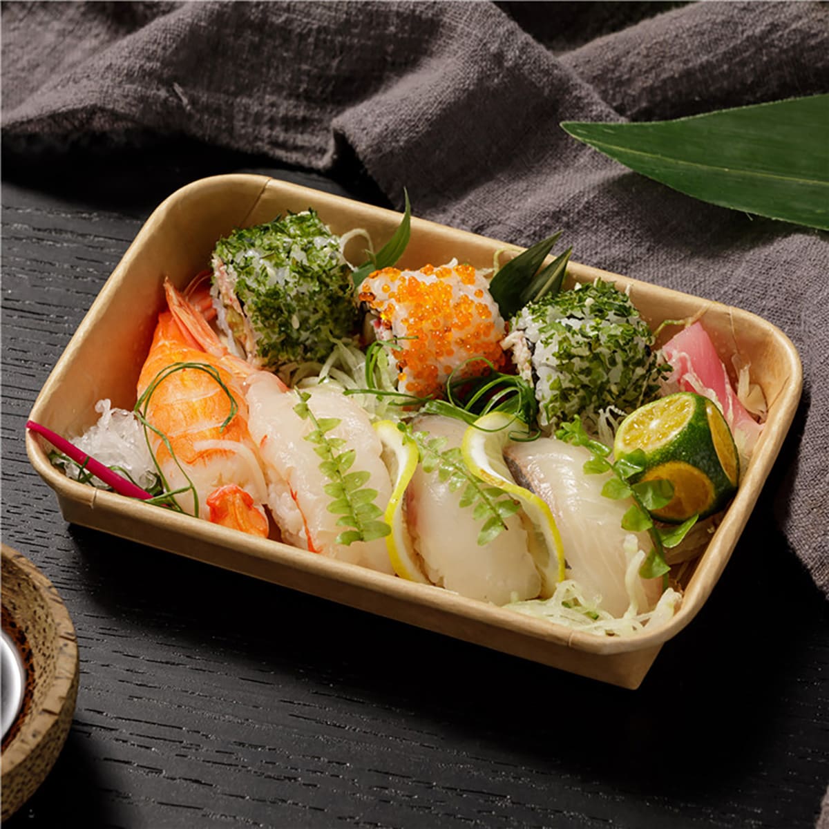 Контейнер бумажный Green Ant Sushi Box 700 мл 130х185х24 мм 800 шт.